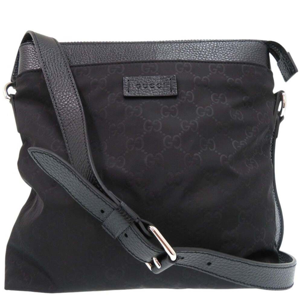GUCCI Black Leather Shoulder Bag - Picture 1 of 10